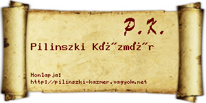 Pilinszki Kázmér névjegykártya